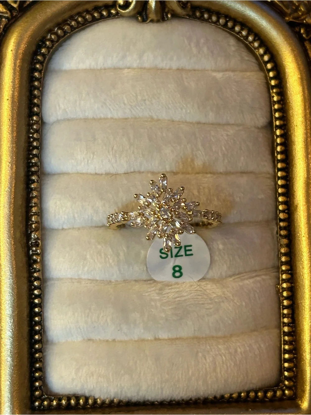 Bomb Party | Gold | Diamond CZ | Ring Size 8